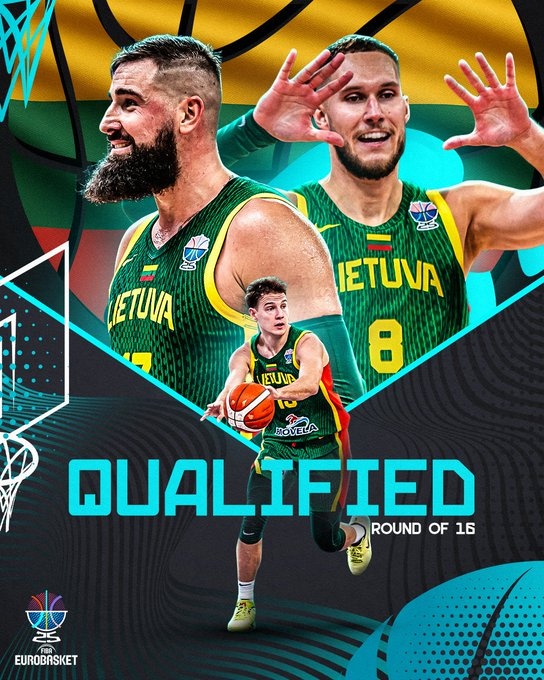 立陶宛男篮提前晋级16强 B组已有德国&amp;芬兰&amp;立陶宛3队出线