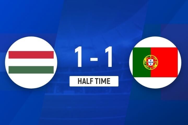 体育赛事资讯-半场战报：葡萄牙与匈牙利1-1平，B席扳平比分，坎塞洛再献助攻，C罗错失得分机会